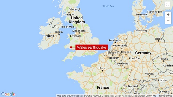 Wales shaken by 4.4 magnitude earthquake