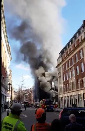 BREAKING: Great Portland Street fire: 50 fire fighters swarm Soho near BBC building