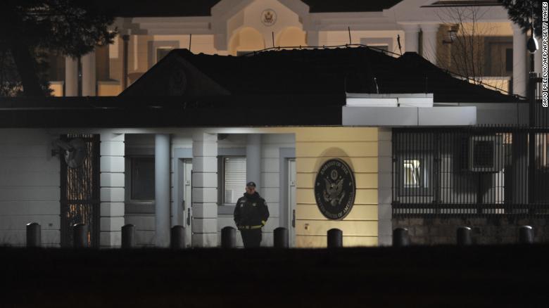 Man dies after throwing device at US embassy in Montenegro