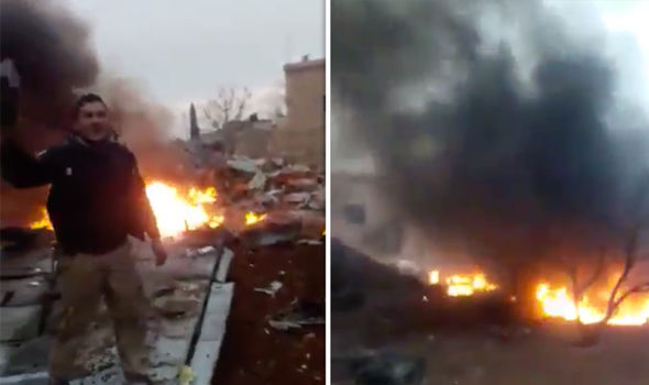 BREAKING: Russian fighter jet SHOT DOWN by rebels in Sarqeb, pilot reported DEAD