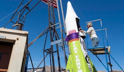 California man who believes Earth is flat propels himself 600 metres in self-built rocket