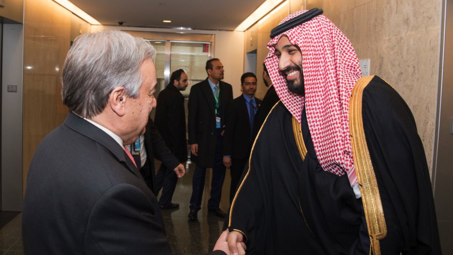 Saudi crown prince and UN leader meet to talk about Yemen