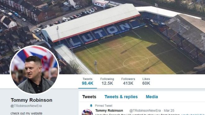 Tommy Robinson banned from Twitter