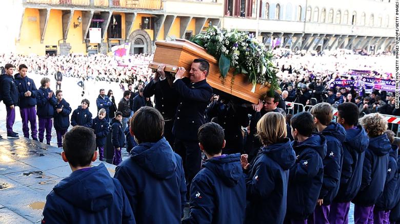 Davide Astori: Thousands gather for funeral of Fiorentina captain