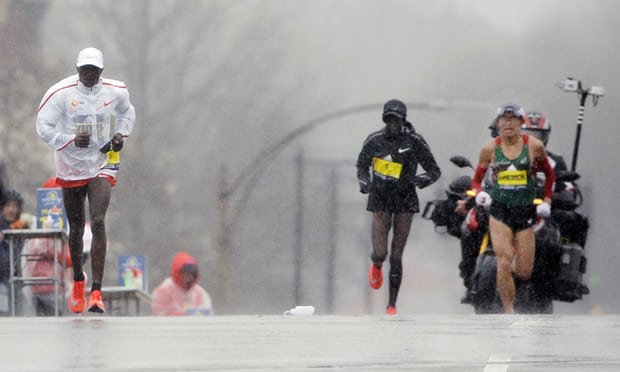 Boston Marathon drenched as heavy storm causes flash floods in New York