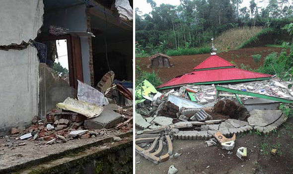 Devastating Indonesia EARTHQUAKE kills 3 and damages HUNDREDS of homes