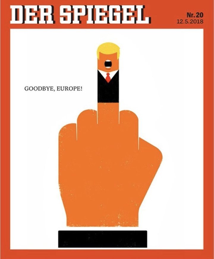 Der Spiegel Cover Portrays Trump As A Finger Flipping Off Europe