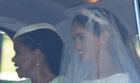 Meghan Markle royal wedding dress first look as she enters chapel to marry Prince Harry