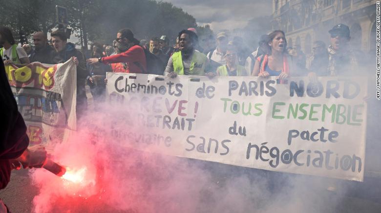 Hundreds detained after Paris May Day protests turn violent