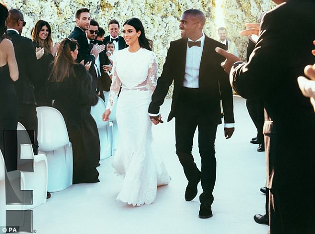 Kim Kardashian shares never-seen-before photo from wedding to Kanye West to mark four-year anniversary