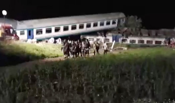 Italy rail crash HORROR as train PLOUGHS into truck stuck on tracks - at least two dead