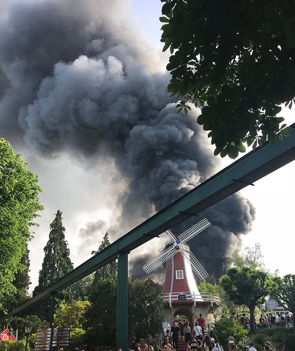 Horrifying pictures after massive fire rips through Germany’s biggest theme park