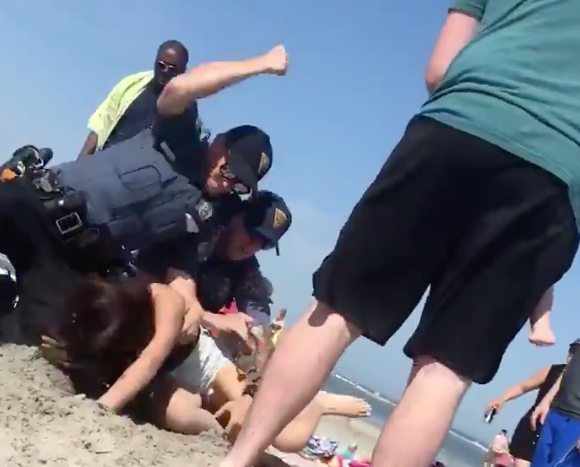 Video Shows Police Officer Punching Woman On New Jersey Beach