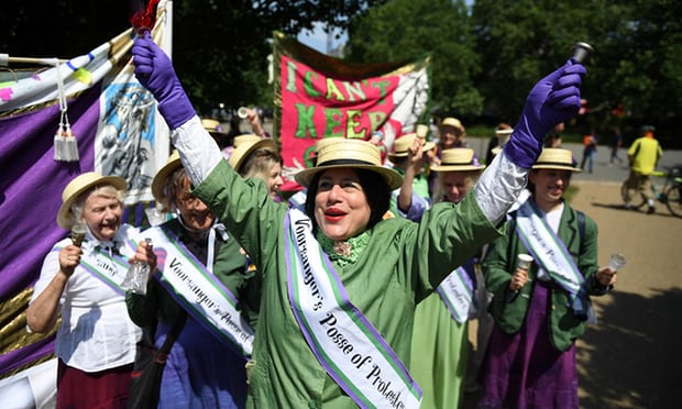 Women march across UK to celebrate 100 years of female suffrage