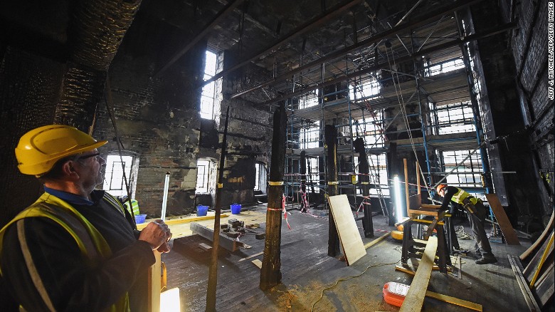 Fire ravages Glasgow School of Arts Mackintosh building -- again