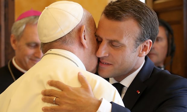 Emmanuel Macron holds long meeting with Pope Francis