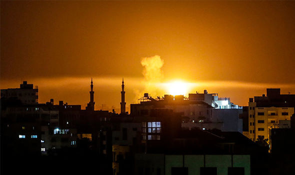 Israel intercepts MISSILES fired from Gaza Strip and responds with AIRSTRIKES