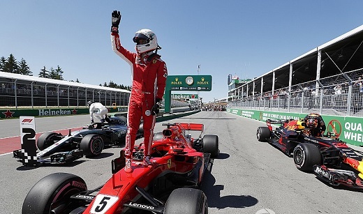 Canadian GP: Vettel beats Bottas, Verstappen to pole