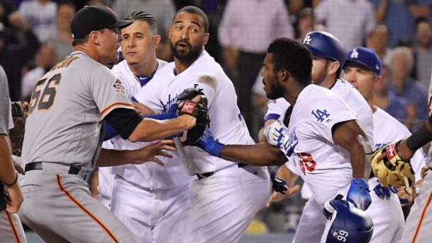 Like old times: Dodgers, Giants brawl as pennant race heats up