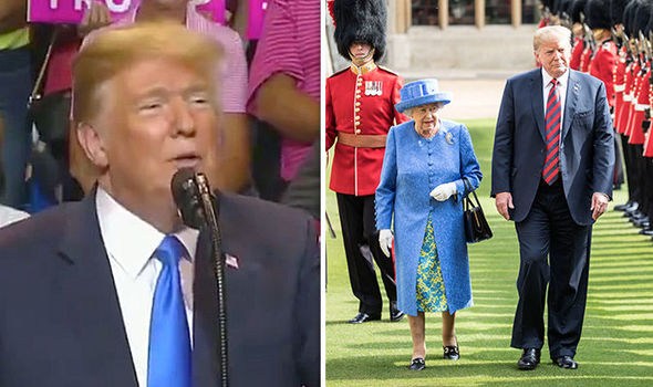Donald Trump hits back at criticism: 'DISGUSTING! I was EARLY and waiting for the QUEEN!'