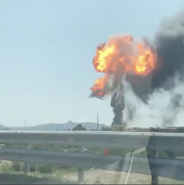 Bologna EXPLOSION: Massive fireball rockets into sky near Italy airport – shock footage