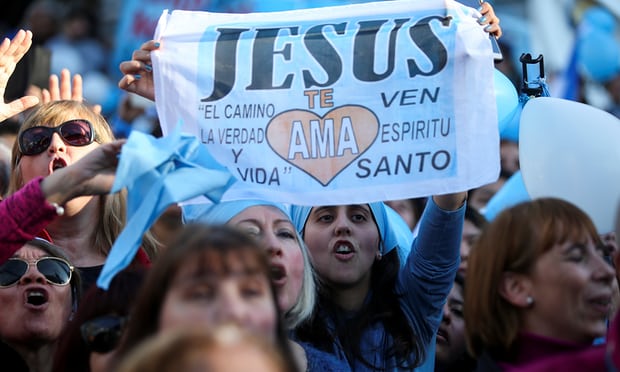 Argentina holds historic abortion vote as 1m women rally to demand change
