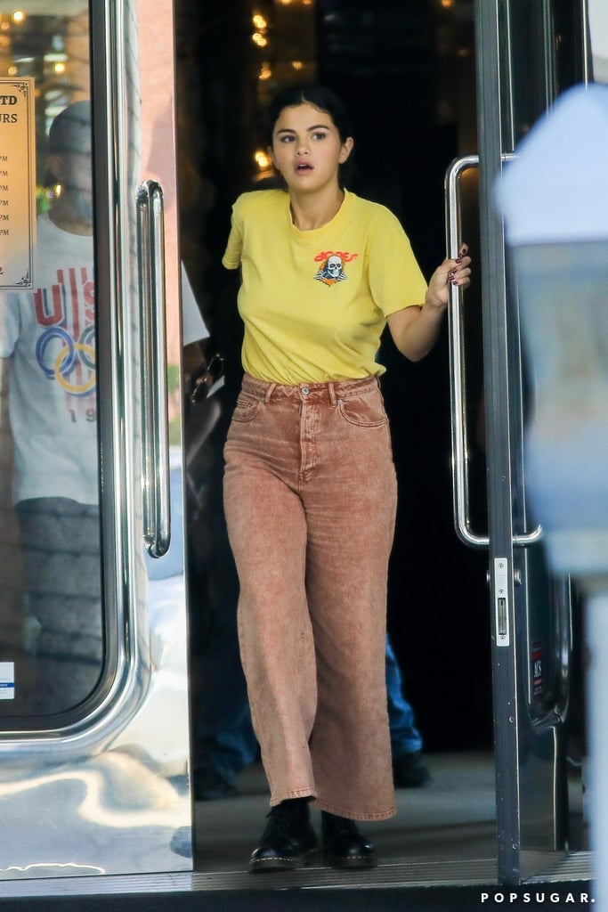 Selena Gomez Took Our Favorite Brunch Outfit and Gave It an 80s Twist
