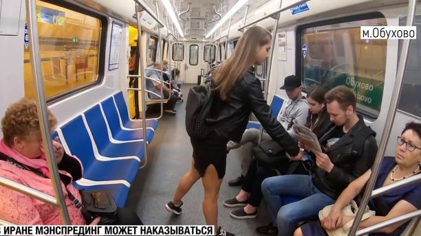 Russian law student fed up with manspreading allegedly dumps bleach on passengers in viral video