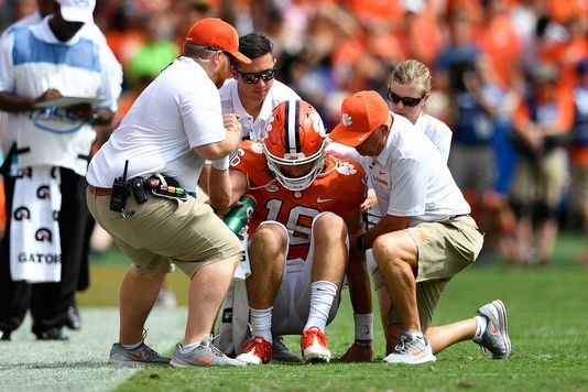 Clemsons Trevor Lawrence knocked out of game after taking big hit against Syracuse
