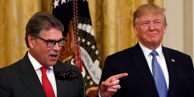 Energy Secretary Rick Perry in a Fox News interview called Trump the Chosen One who was sent by God to do great things