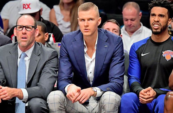 Kristaps Porzingis SHOCKS Knicks in showdown talks amid Anthony Davis rumours