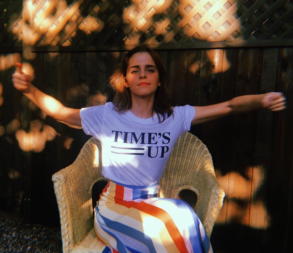 Emma Watson talks of optimism on Times Up anniversary