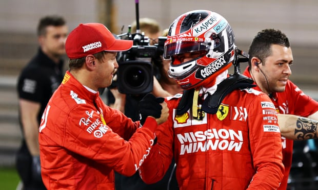 Charles Leclerc pips Sebastian Vettel to Bahrain F1 pole on Ferrari’s day