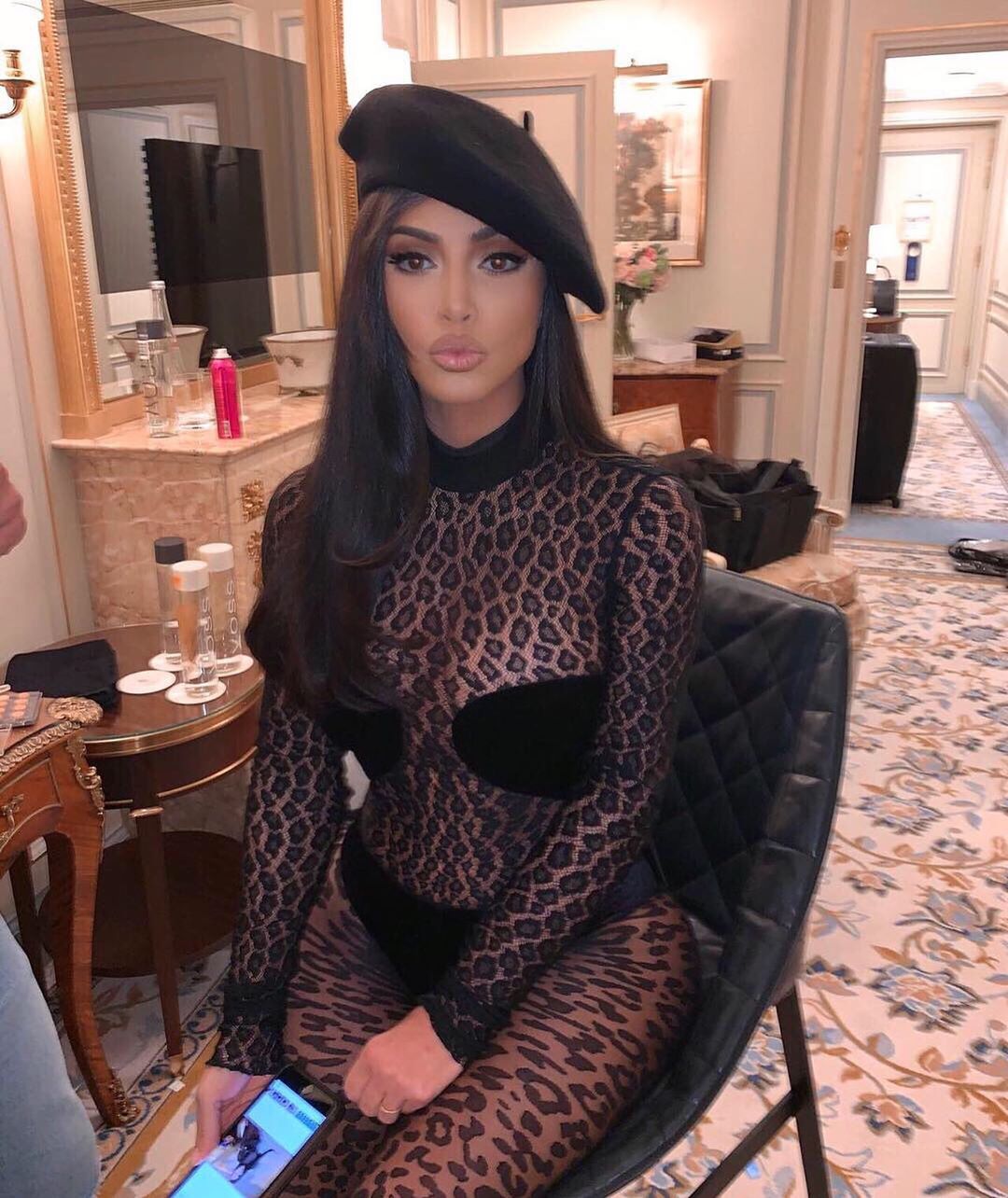 Kim Kardashian-West Struts Through Paris In A See-Through Catsuit
