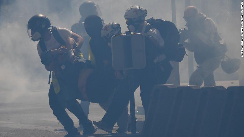Paris police use tear gas against yellow vest protesters