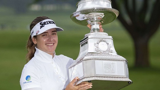 Hannah Green holds her nerve and becomes major champion