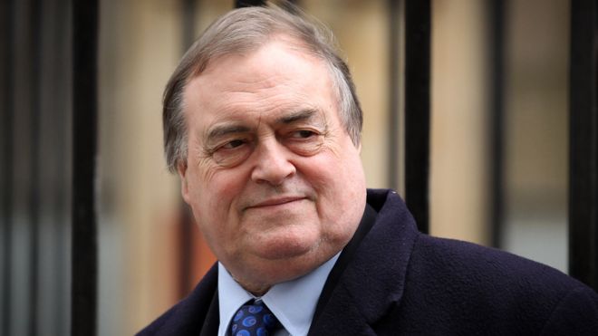 Former deputy prime minister John Prescott in hospital after stroke