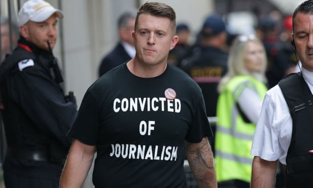 Tommy Robinson given nine-month jail sentence for contempt of court