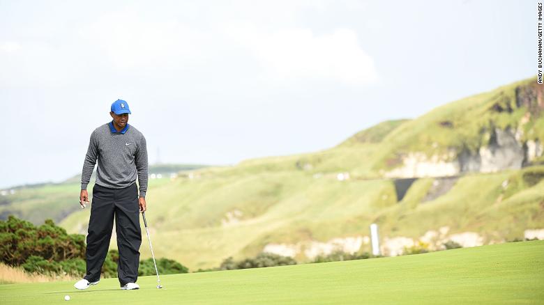 Tiger Woods sore and scraping it around at the Open