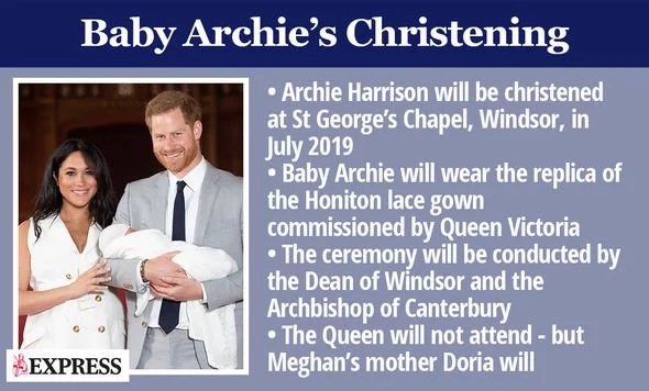 Meghan and Harry share ‘deliberately intimate’ Archie christening photo to ‘endorse event
