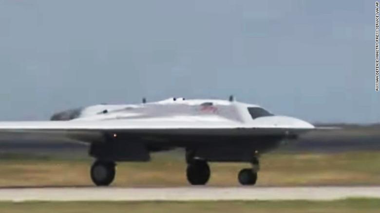 Russia has released footage of its new Hunter stealth attack drone