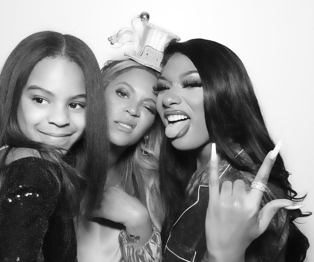 Blue Ivy Twins With Beyoncé on New Years Eve With Megan Thee Stallion