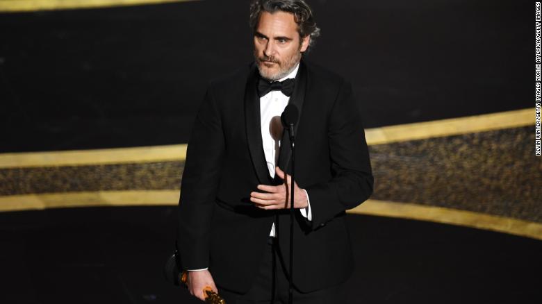 Joaquin Phoenix calls for equality and quotes his brother in Oscar speech
