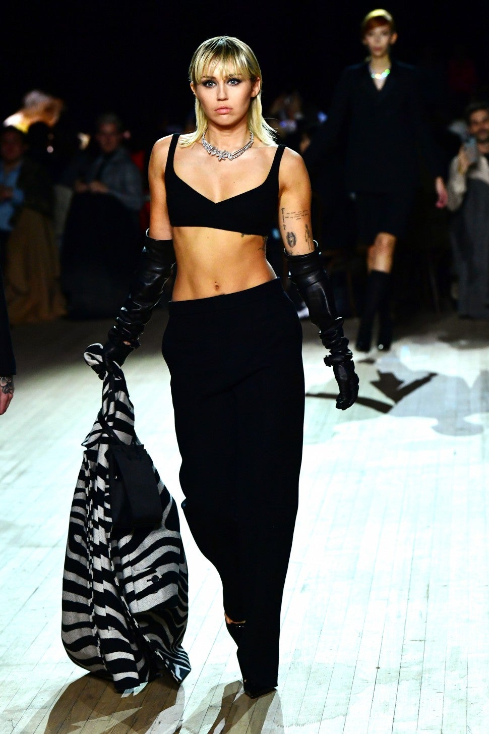Miley Cyrus Shows Off Abs While Walking in Marc Jacobs Fashion Show